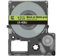 Epson LabelWorks LK-4GBJ - Noir sur vert mat - Rouleau (1,2 cm x 8 m) 1 cassette(s) boîte de suspension - ruban - pour LabelWorks LW-C410, LW-C610 G