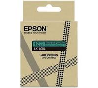 Epson LabelWorks LK-4GBL - Noir sur vert perlé - Rouleau (1,2 cm x 9 m) 1 cassette(s) boîte de suspension - cartouche de bande - pour LabelWorks LW-C410, LW-C610 G