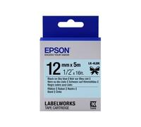 Epson LabelWorks LK-4LBK - Noir sur bleu ciel - Rouleau (1,2 cm x 5 m) 1 cassette(s) bande d'étiquettes - pour LabelWorks Cable and Wiring Kit, LW-1000, 600, 700, K400, Z700, Z710, Z900, Safety...