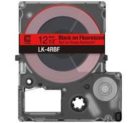 Epson LabelWorks LK-4RBF - Noir sur rouge fluorescent - Rouleau (1,2 cm x 5 m) 1 cassette(s) boîte de suspension - cartouche de bande