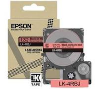 Epson LabelWorks LK-4RBJ - Noir sur rouge mat - Rouleau (1,2 cm x 8 m) 1 cassette(s) boîte de suspension - cartouche de bande - pour LabelWorks LW-C410, LW-C610 G