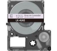 Epson LabelWorks LK-4UAS - Gris sur lavande - Rouleau (1,2 cm x 8 m) 1 cassette(s) boîte de suspension - cartouche de bande - pour LabelWorks LW-C410, LW-C610 G