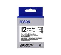 Epson LabelWorks LK-4WBH - Bande d'étiquettes - noir sur blanc - rouleau (1,2 cm x 2 m) 1 rouleau(x) - pour LabelWorks LW-1000, LW-300, LW-400, LW-600, LW-700, LW-900, LW-K400, LW-Z700, LW-Z900