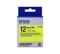 Epson LabelWorks LK-4YBF - Bande d'étiquettes - noir sur jaune - Rouleau (1,2 cm x 2,9 m) 1 rouleau(x) - pour LabelWorks LW-1000, LW-300, LW-400, LW-600, LW-700, LW-900, LW-K400, LW-Z700, LW-Z900