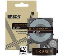 Epson LabelWorks LK-5BKP - Métallique - or sur noir - Rouleau (1,8 cm x 9 m) 1 cassette(s) boîte de suspension - cartouche de bande - pour LabelWorks LW-C410, LW-C610 G