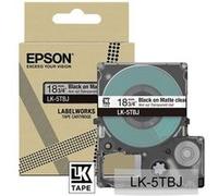 Epson Ruban pour étiqueteuse LK-5TBJ – Noir sur fond transparent mat, 1,8 cm x 8 m