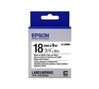 Epson LabelWorks LK-5WBW - Adhésif fort - noir sur blanc - Rouleau (1,8 cm x 9 m) 1 cassette(s) bande d'étiquettes - pour LabelWorks LW-1000, 400, 600, 700, 900, K400, Z5000, Z5010, Z700, Z710, Z900