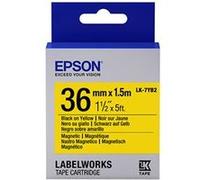 Epson LabelWorks LK-7YB2 - Noir sur jaune - Rouleau (3,6 cm x 1,5 m) 1 rouleau(x) étiquettes magnétiques G