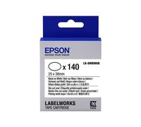 Epson LabelWorks LK-8WBWAB - Noir sur blanc - 25 x 38 mm 140 étiquette(s) (1 rouleau(x) x 140 étiquettes ovales découpées à la matrice - pour LabelWorks LW-1000, LW-300, LW-400, LW-600, LW-700, LW-900