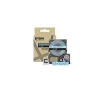 Epson LK-4LAS Gris/Bleu Clair - Cartouche d'étiquettes Transfert Thermique 1.2cm - Compatible LabelWorks LW-C410 - Référence C53S672106