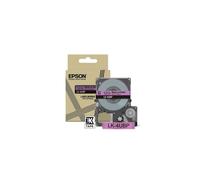 Epson LK-4UBP Noir/Violet - Cassette d'étiquettes 12mm - Transfert Thermique - Compatible LabelWorks LW-C410 - Référence C53S672101