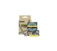 Epson LK-4YAS C53S672104 - Cartouche d'étiquettes 1.2cm, Transfert Thermique, Gris/Jaune, Compatible LabelWorks LW-C410