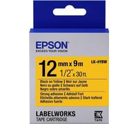 Epson LK-4YBW - Ruban d'étiquettes pour imprimante / Noir sur Jaune (12 mm x 9 m)