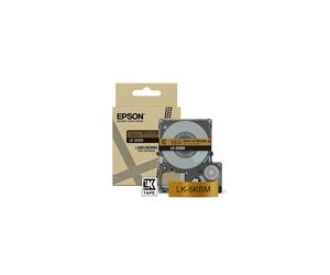 Epson LK-5KBM Noir/Or - Cassette d'étiquettes 18mm - Transfert Thermique - Compatible LabelWorks LW-C410 - Référence C53S672093
