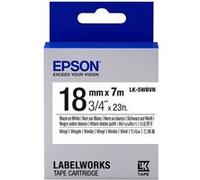 Epson LK-5WBVN - Vinyle - noir sur blanc - Rouleau (1,8 cm x 7 m) 1 cassette(s) bande d'étiquettes - pour LabelWorks LW-1000, LW-300, LW-400, LW-600, LW-700, LW-K400, LW-Z700, LW-Z710, LW-Z900 G