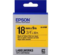 Epson Ruban d'étiqueteuse LK-5YBP – Noir sur jaune pastel 18 mm x 9 m