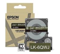 Epson Cartouche d'étiquetage LK-6QWJ compatible LabelWorks LW-C610 24 mm Mat Kaki/Blanc