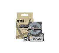 LabelWorks LK-6ABJ - Mat - noir sur gris mat - Rouleau (2,4 cm x 8 m) 1 cassette(s) boîte de suspension - ruban - pour LabelWorks LW-C610