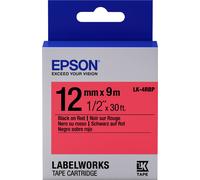 Epson LK4RBP Ruban à étiquettes 12mm x 9m Rouge pastel avec texte noir