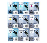 Epson Lot complet de cartouches d'encre d'origine T7601, T7602, T7603, T7604, T7605, T7606, T7607, T7608, T7609 pour SureColor SC-P600, dans son emballage d'origine
