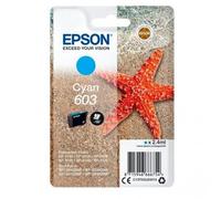 Epson Lot de 10 Cartouches d'encre d'origine XP-2100, 3100, 4100 / WF-2830DWF, 2850DW - N° 603 Cyan