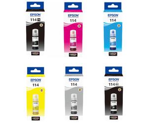 Epson - Lot de 6 jets d'encre 114 EcoTank Photo