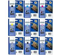 Epson Lot de cartouches d'encre d'origine T1571, T1572, T1573, T1574, T1575, T1576, T1577, T1578, T1579 Multipack Stylus Photo R3000 (sans emballage)