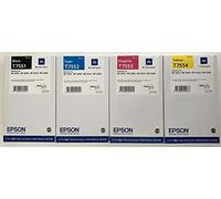 Epson Lot de cartouches d'encre d'origine T7551, T7552, T7553, T7554 XL noir, cyan, magenta, jaune pour Workforce WF-8010, WF-8090, WF-8510, WF-8590