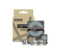 Cartouche d'encre Epson LK-5SBM pour LabelWorks LW-C410 et LW-C610 Noir sur Argent métallisé Noir sur Argent métallisé G