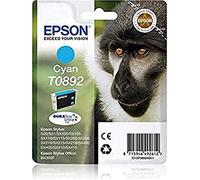 Epson Monkey Singlepack Cyan T0892 DURABrite Ultra Ink Cartouche d'encre d'origine Cyan Jet d'encre 141,8 mm 112 mm 30 mm