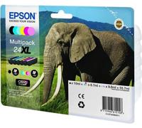 EPSON Multipack 24 XL - Eléphant - Noir, jaune, cyan, magenta, magenta clair, cyan clair (C13T24384011)