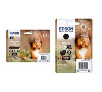 Epson Multipack 378 Ecureuil, Cartouches d'encre d'origine, 6 Couleurs: Noir, Cyan, Magenta, Jaune, Cyan Clair, Magenta Clair & 378XL Ecureuil Noir, Cartouche d'encre d'origine XL Haute capacité
