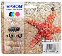 Epson Multipack 603 Etoile de Mer, Cartouches d'encre d'origine, 4 couleurs : Noir, Cyan, Magenta, Jaune, XP-2100 XP-2150 XP-3100 XP-3150 XP-4100 XP-4150 WF-2810DWF WF-2820 WF-2840 WF-2850DWF WF-2870