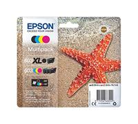 Epson Multipack Etoile de Mer Noir XL/Couleurs Standards, Cartouches d'encre d'origine, 4 Couleurs : Noir XL, Cyan, Magenta, Jaune, XP-2100 XP-2150 XP-3100 XP-3150 XP-4100 WF-2810DWF WF-2820 WF-2830
