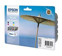 Epson Multipack T0445 Cartouche d'encre d'origine 1 x noir pigmenté, magenta pigmenté, jaune pigmenté, cyan