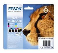 EPSON Multipack T0715 Guépard Cyan Magenta C13T07154012 Noir G