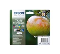 Epson Multipack T1295 Pomme, Cartouches d'encre d'origine, 4 couleurs : Noir, Cyan, Magenta, Jaune, WF-3010DW WF-3520DWF WF-7015 WF-7525 BX305F BX310FN BX320FW B42WD BX535WD BX630FW BX925FWD BX935FWD