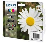 Epson 18XL - Pack de 4 - XL - noir, jaune, cyan, magenta - original - blister - cartouche d'encre - pour Expression Home XP-212, 215, 225, 312, 315, 322, 325, 412, 415, 422, 425