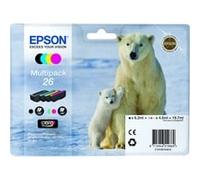Epson 26 Multipack - Pack de 4 - noir, jaune, cyan, magenta - original - cartouche d'encre - pour Expression Photo XP-760, 860; Expression Premium XP-510, 520, 600, 620, 625, 720, 800, 820