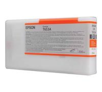 Epson Cartouche d'encre traceur T653A pour imprimante 4900 Orange 200 ml