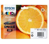 Epson Multipack 33 Orange, Cartouches d'encre d'origine, 5 couleurs: Noir, Cyan, Magenta, Jaune, Noir photo, XP-530 XP-540 XP-630 XP-635 XP-640 XP-645 XP-830 XP-900 XP-7100