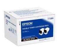 Epson pack de 2 noir cartouche de toner - 14600 pages - C13S050751