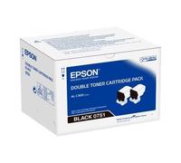 Epson - Pack de 2 - noir - original - cartouche de toner - pour Epson AL-C300; AcuLaser C3000; WorkForce AL-C300