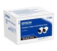 Epson - Pack de 2 - noir - original - cartouche de toner - pour Epson AL-C300; AcuLaser C3000; WorkForce AL-C300