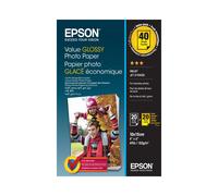 Epson Papier Photo Glacé Économique 10x15cm, 183gsm, Pack de 40 Feuilles, Référence C13S400044, Finition Gloss, Impression Jet d'encre, Utilisations Multiples