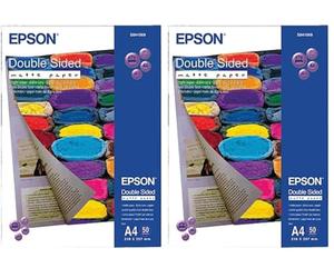 Epson Papier Photo Mat Couché Double Face A4 210 X 297 Mm - 50 Feuilles (Lot de 2)