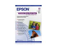 Epson Papier Photo Premium Glacé A3, 255 g/m², 20 feuilles, finition Gloss, référence C13S041315. Compatible Stylus Photo et SureColor.