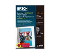 Epson Papier Photo Semi-Gloss Premium 10x15cm, 251g/m², 50 Feuilles, Compatible Expression/EcoTank, Référence C13S041765