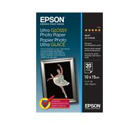 Epson Papier Photo Ultra Glacé C13S041926, 10x15cm, 300 g/m², Gloss, Pack de 20 feuilles, Compatible Imprimantes Epson Expression/EcoTank