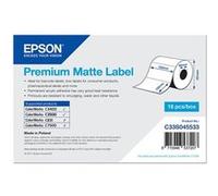 Epson Premium - Mat - 102 x 152 mm 225 étiquette(s) (1 rouleau(x) x 225 Étiquettes en forme découpée - pour Epson TM-C3400-LT; ColorWorks CW-C4000E; TM C3400, C3400BK, C3400E, C3400U, C3500 G
